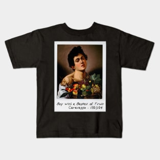 caravaggio - boy with a basket of fruit Kids T-Shirt